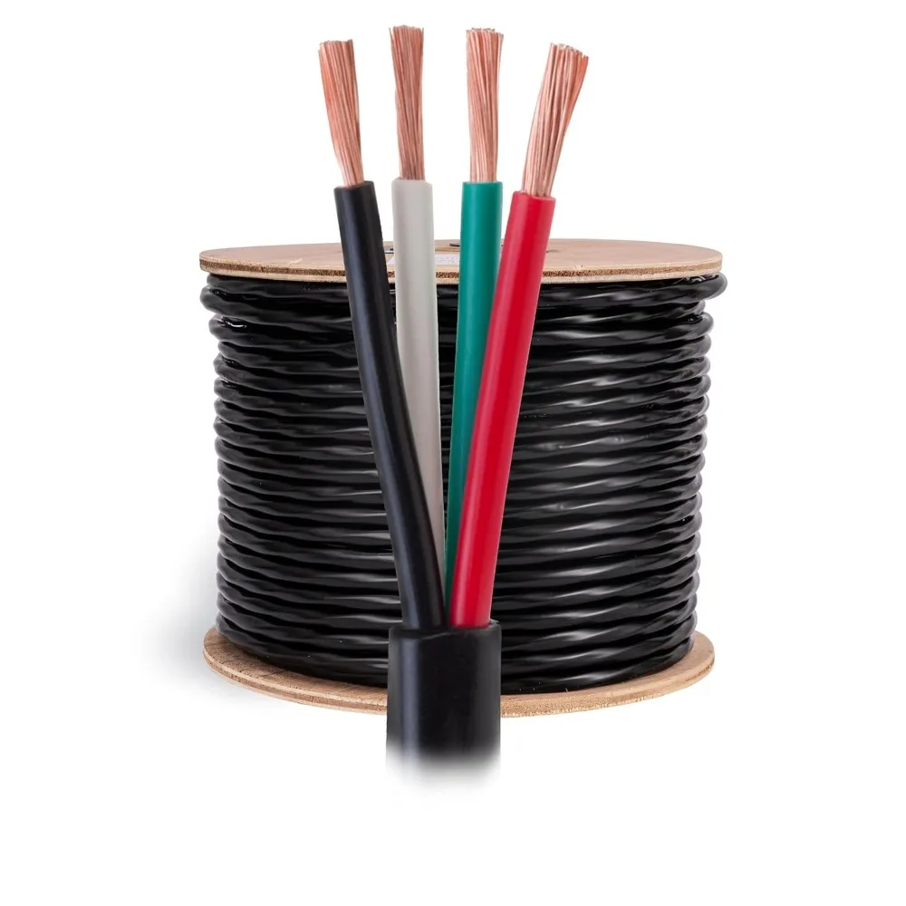 

14 Gauge 14 4 Speaker Wire 250ft Outdoor Indoor Audio Cable CCA Stranded In Ground Burial Waterproof UV Resistant Bulk