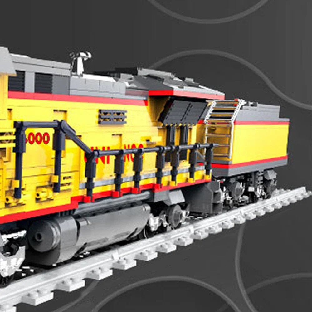 Bloques de construcción para niños, juguete de ladrillos para armar locomotora diésel AC6000CW, tren ferroviario de potencia, ideal para regalo de cumpleaños, código 80019, compatible con 1062 piezas