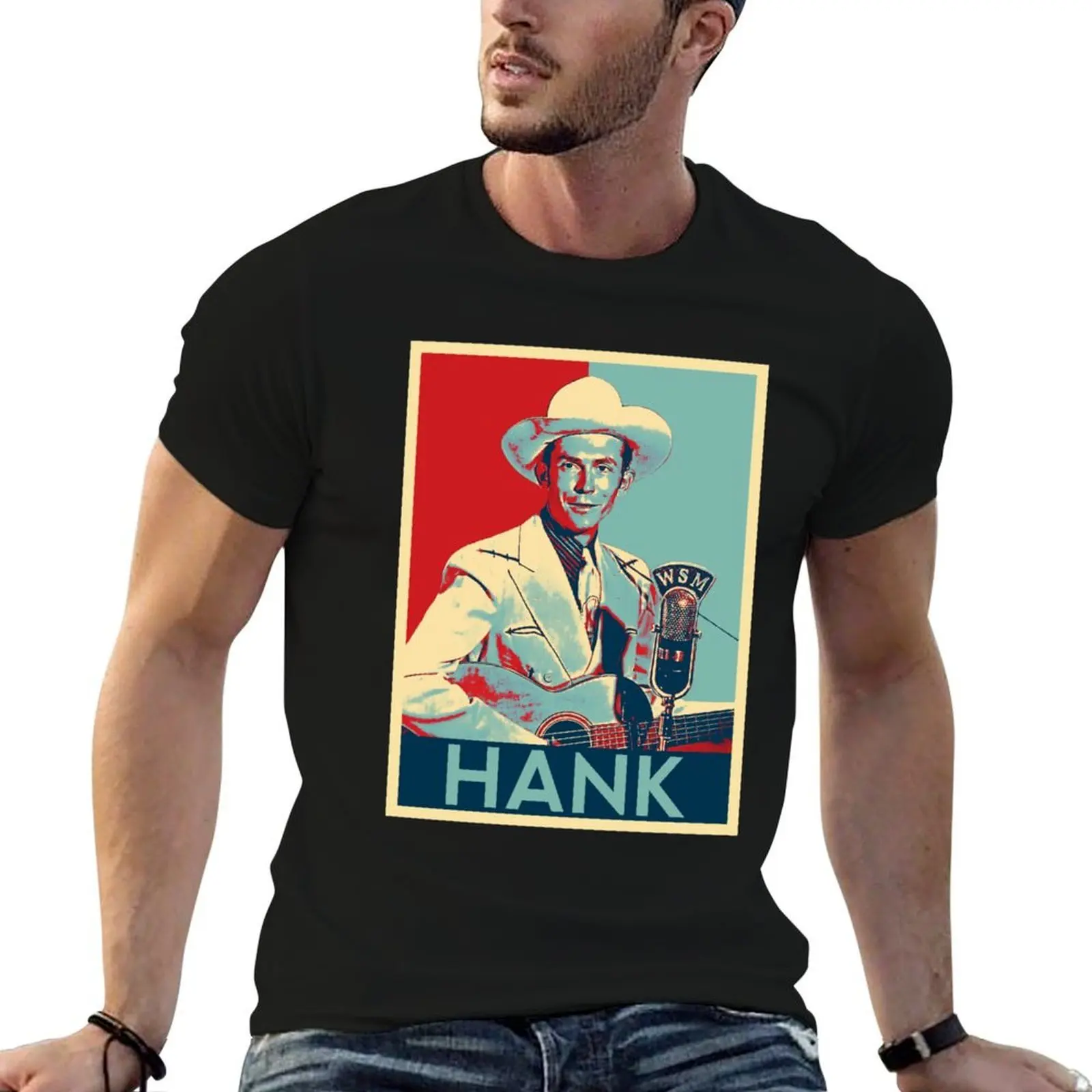 

Retro Art Print Hank Williams T-Shirt essential t shirt anime tshirt man t shirts high quality luxury brand T-shirt