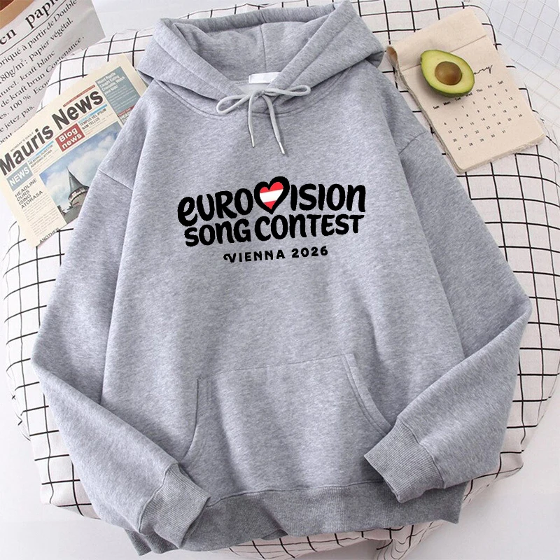 Funny Eurovision Song Contest 2026 Print Hoodie Fashion Women Men Casual Tops Pullover Hoodie Unisex Sweatshirt Fashion Harajuku
