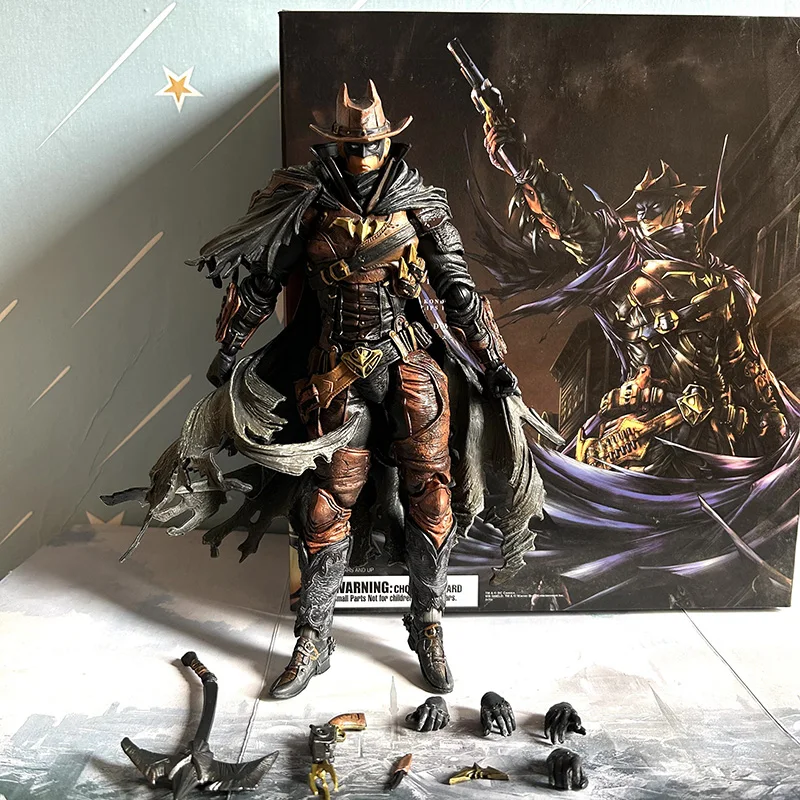 Play Arts Batman Figures DC The Dark Knight Batman Timeless Wildwest Action Figure Model Toy Gifts