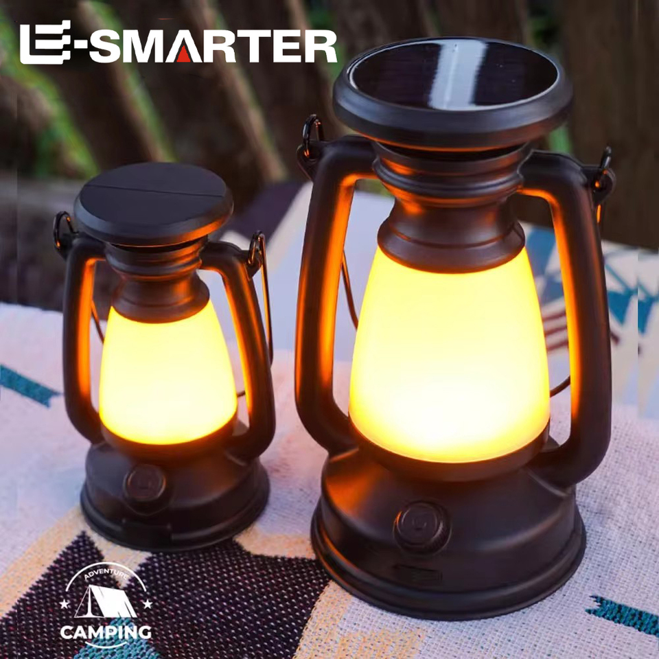  USB Rechargeable Camping Light Portable Camping Lanterns Hanging Tent Light 3000-5000K Stepless Dimming with Solar Charging 