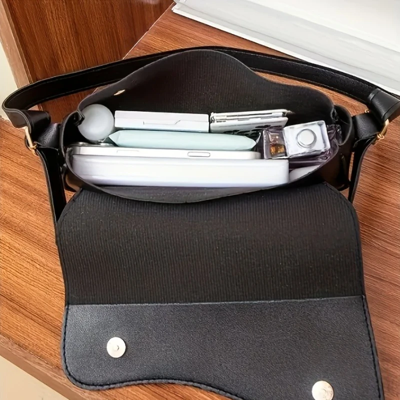 Tas Bahu Genggam Kasual Serbaguna Retro, Tas Selempang Wanita Kulit Modis, Cocok untuk Bepergian dan Pesta