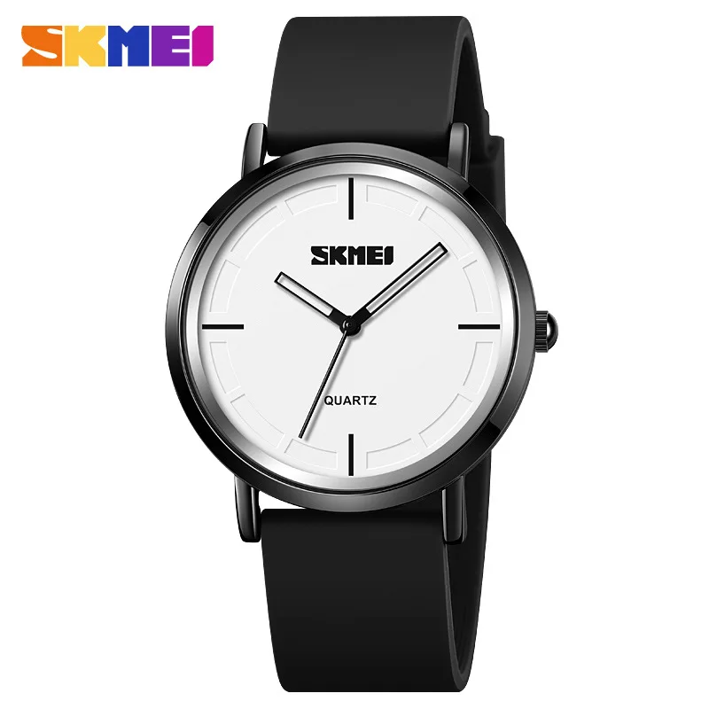 Skmei Men's Simplicity Retro Watch Silicone Strap Waterproof Quartz Watch High-End Authentic Watch