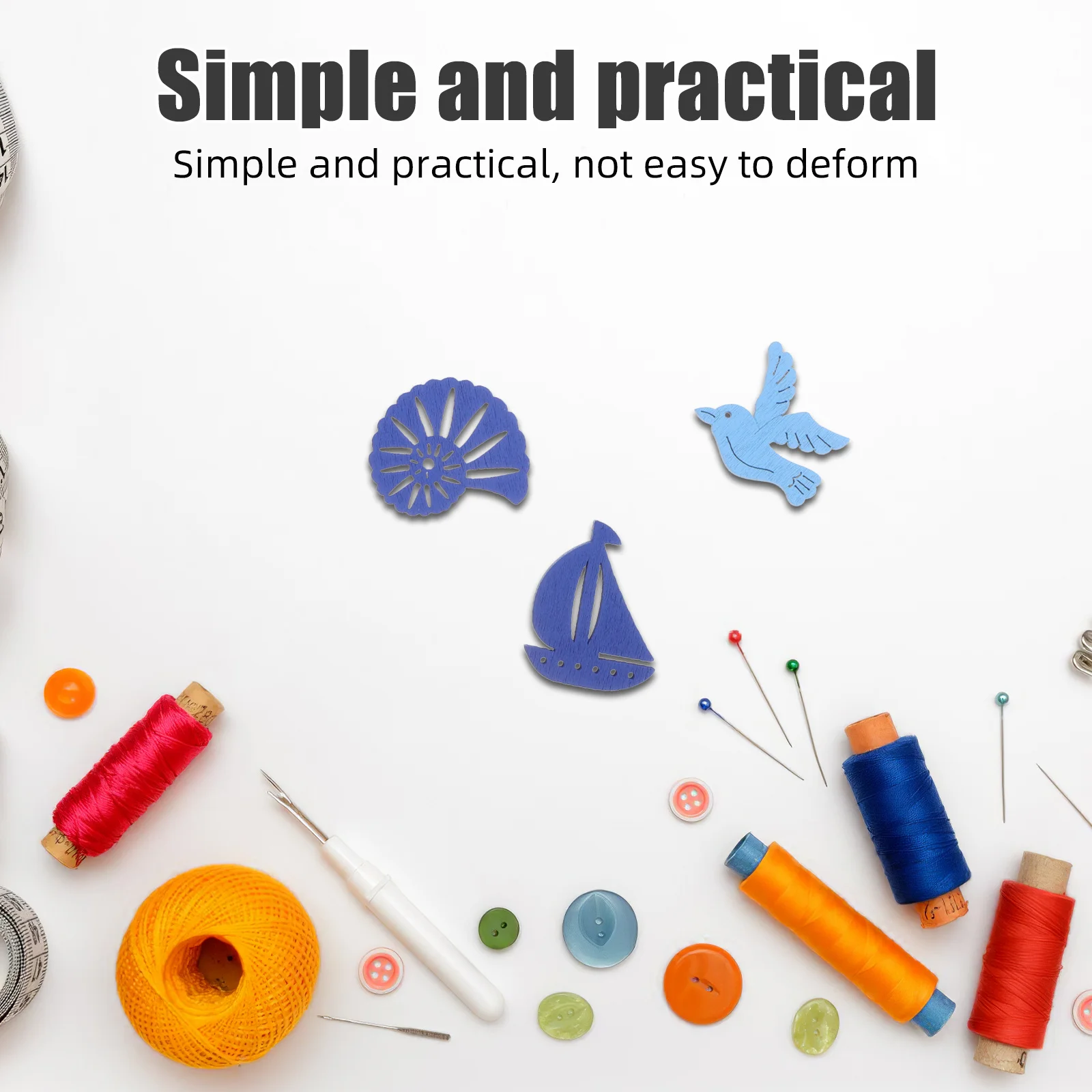 

100Pcs Ocean Craft Wood Pieces Mediterranean Shells Sea Star Sailboat Cutouts for DIY Coastal Decor Wall Table Centerpiece