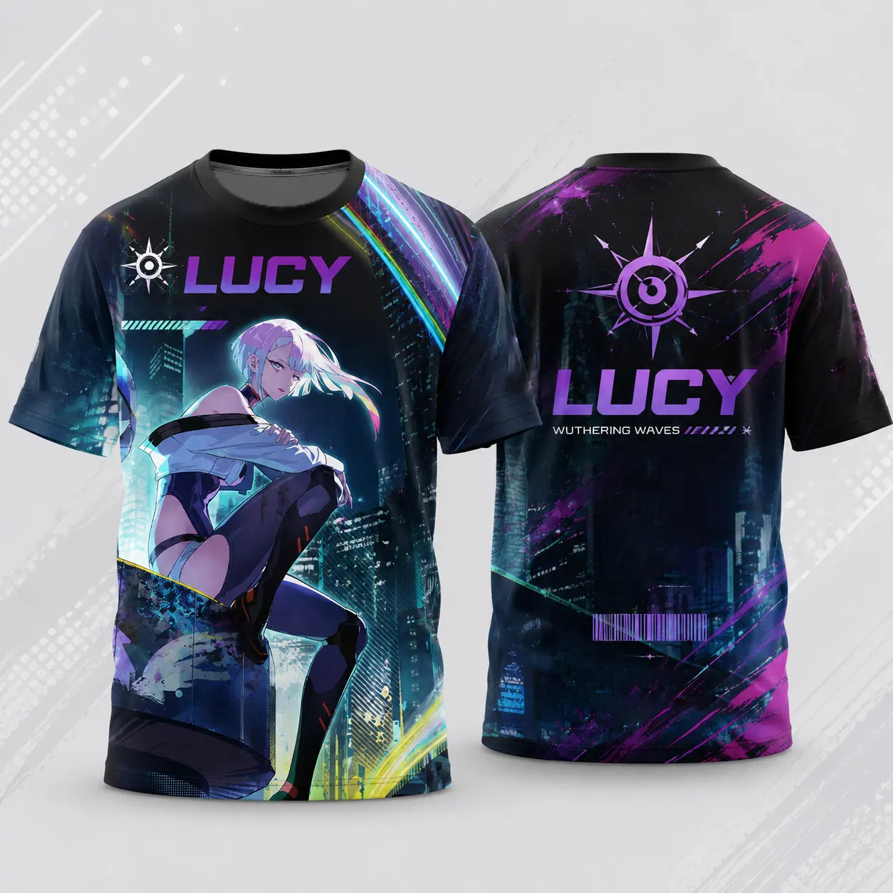 Wuthering Waves Character Themed T-Shirt 3D Printed, Breathable Sports Tshirt ,REBECCA,LUCY,Lucilla,Suisui for Men Anime Clothes