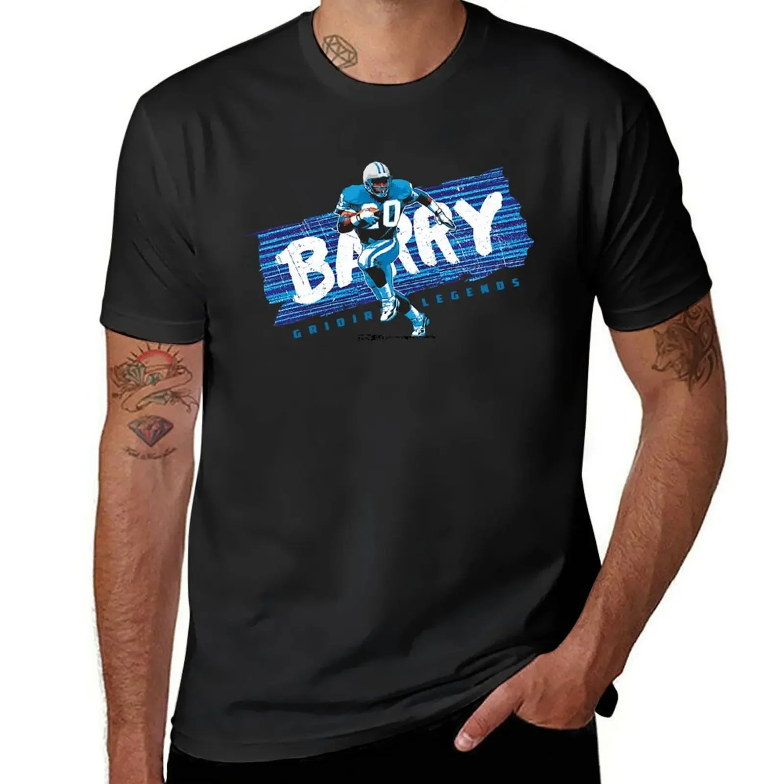 

Barry Sanders sport T-Shirt Anime t-shirt quick-drying clothing for men