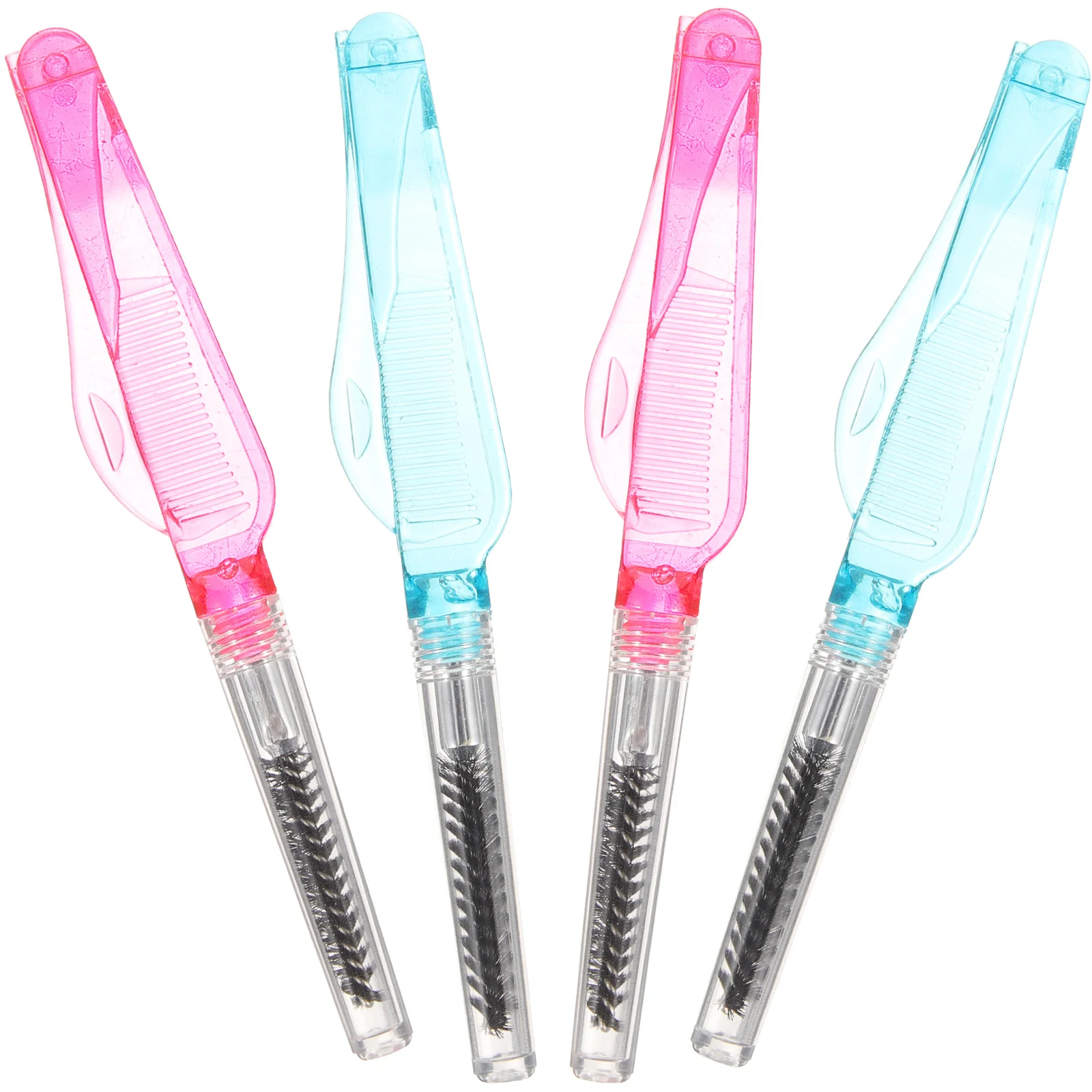 Brosse à cils et peigne pliables, tête de 2Cm pour séparation des cils, Mascara, utilisation quotidienne, toilettage, 4 pièces