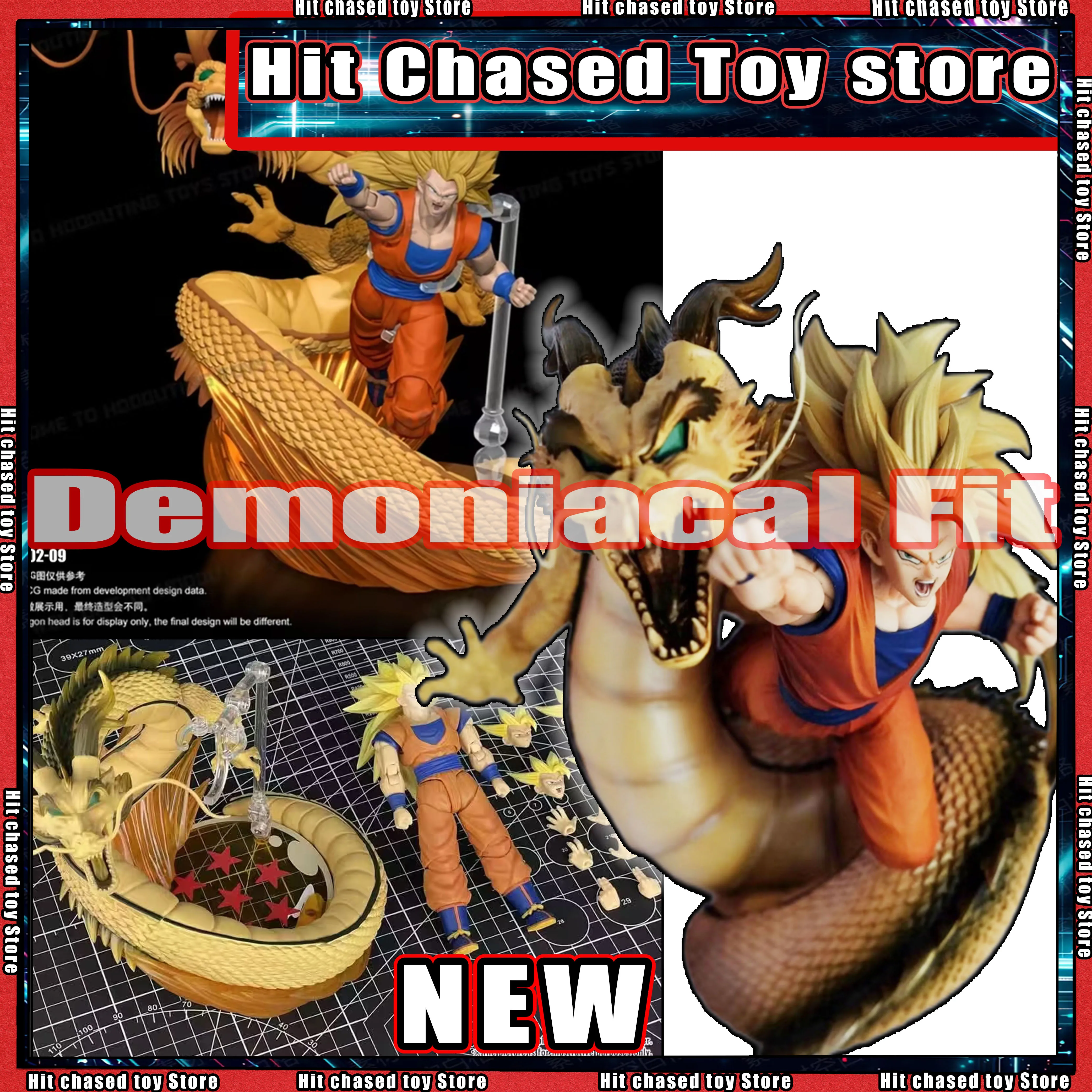 

New Demoniacal Fit Goku SSJ3 Figure Dragon Ball Z SHF Super Saiyan Goku Figurine Dragon Blaster Action Figures Model Toys Gifts