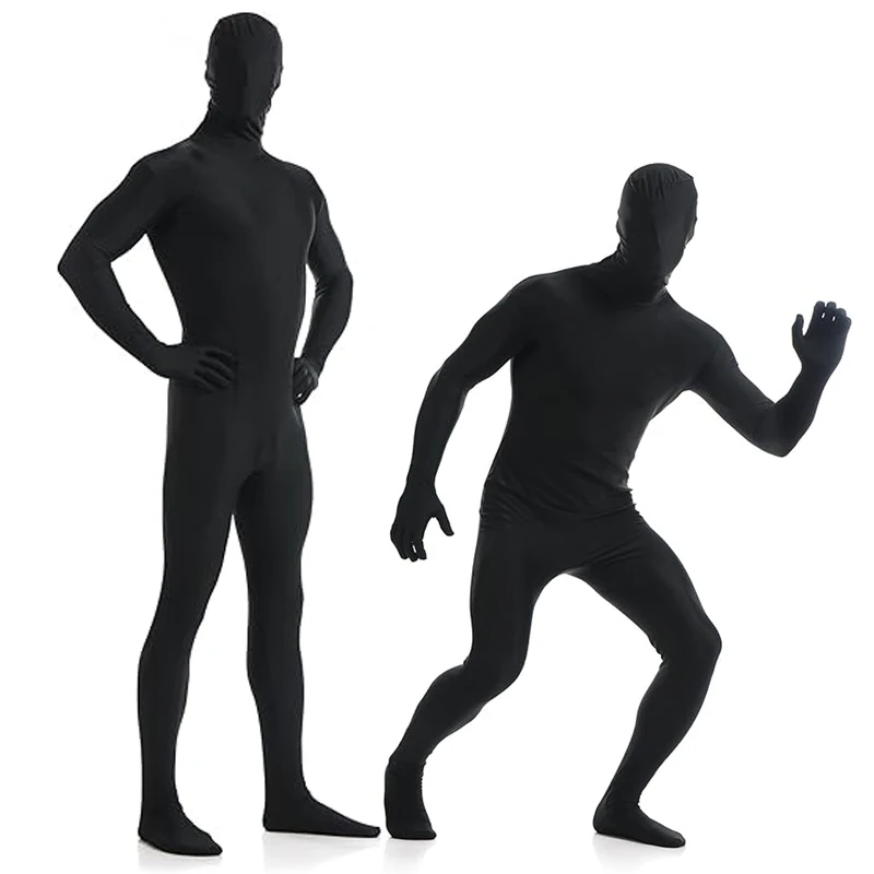 Solid Color Spandex Zentai Suit Full Body Second Skin Bodysuit for Men Women Halloween Cosplay Theme Party Performance Outfit
