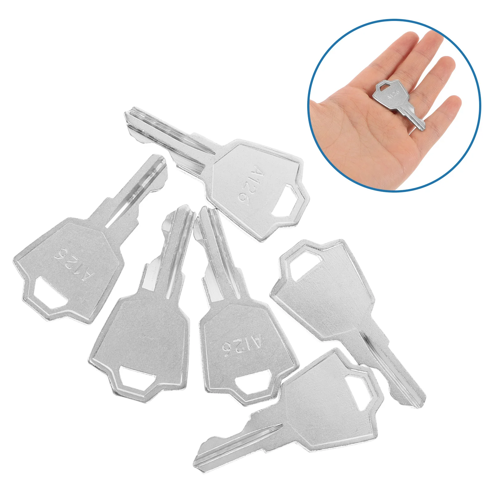 Zestaw 6 kluczy do blokady paneli elektrycznych, przełączników selektorowych, paneli sterowania bezpieczeństwa i przełączników elektrycznych.
