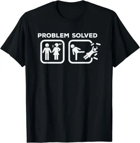 Problem Divorced Solved Funny Divorce Quote Wife Husband T-Shirt