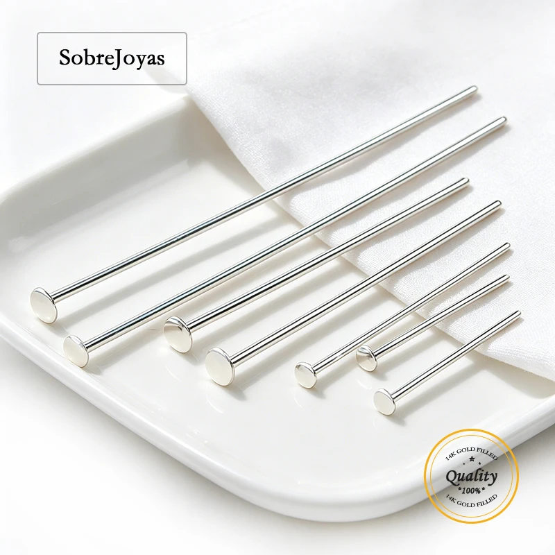 925 Sterling Silver Flat Head Pins T-Shape Needles Jewelry Making Supplies for DIY Pearl Pendant Findings Wholesale