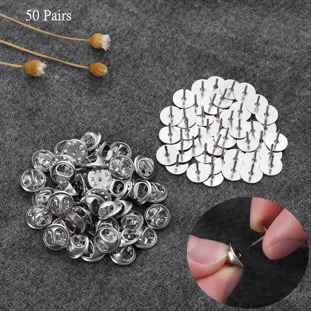 

Spurs Butterfly Hat Badge Backs Blank Clutch Tie Tacks Pin Locking Keepers for Name Tags Jewelry Replacement High Capacity Mens