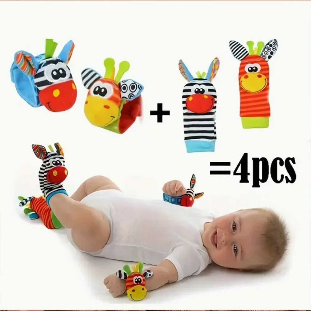 Baby Rattle 0-12 Months, Infant Rattle Socks Toys, Soft Newborn Sensory Toys,Infant Wrist Rattles for Babies Baby Gift