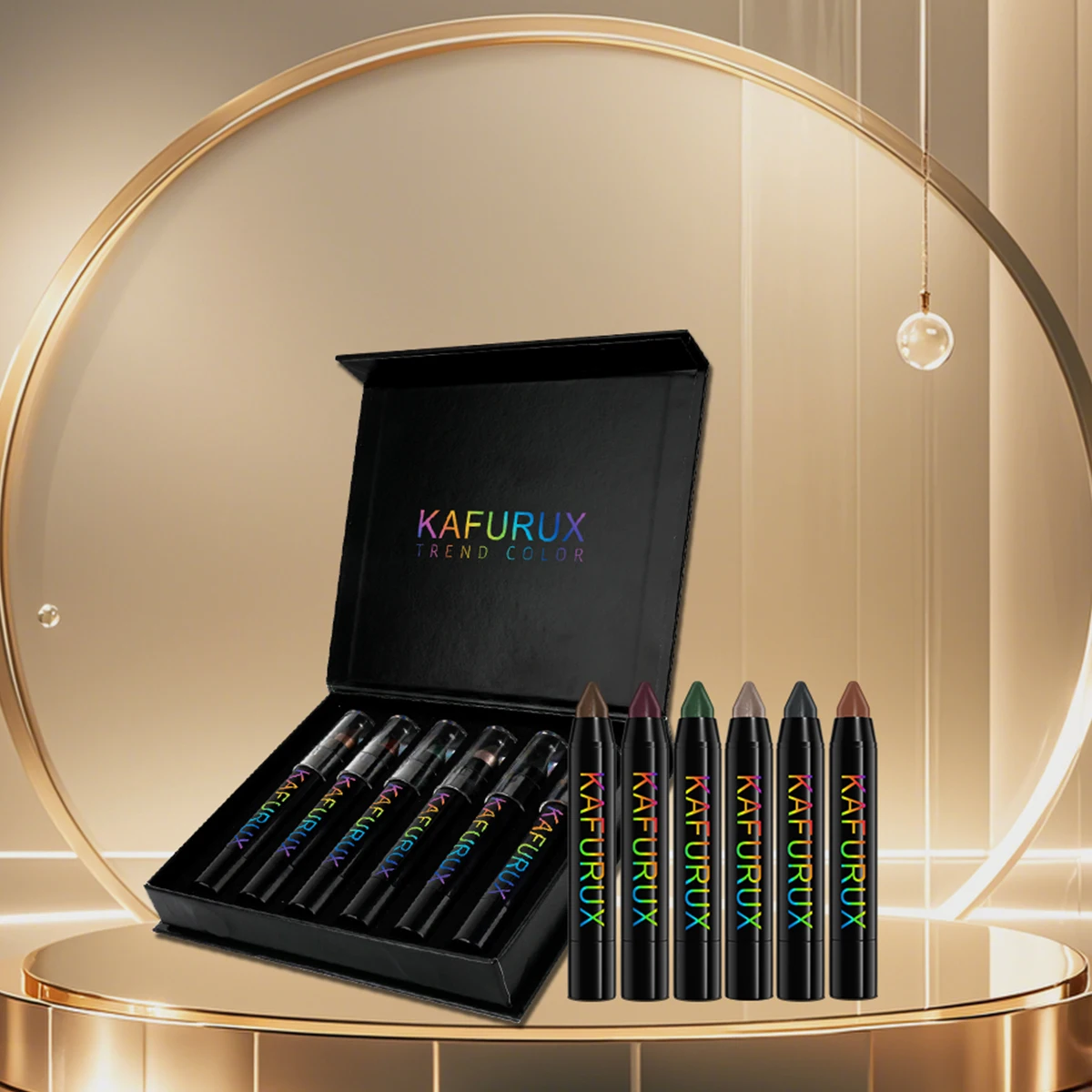 6pcs Colorful Pearlescent Glitter Eyeshadow Set Green Blue Eyeliner Pencil Waterproof Matte Nude Eye Shadow Eye Makeup  Long Lasting Shimmer Highlighter Pen Too Eye Cosmetic Giftsl
