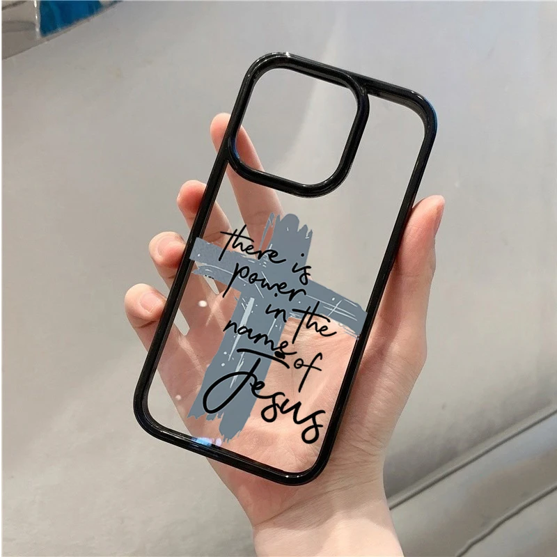 Religious Jesus Cross Clear Case for Samsung Galaxy S23 S24 Plus S25 Ultra S26 FE A37 A36 A27 A26 A57 A56 A16 A15 A35 A55 Cover view 4