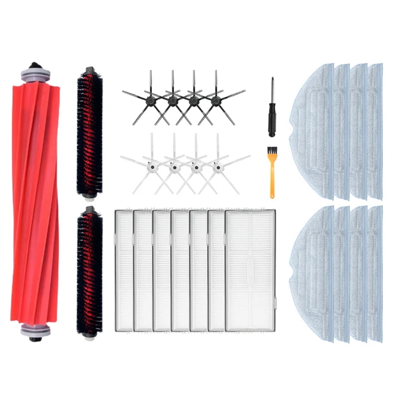 

1 Set Roller Brush Side Brushes Filter Mop Pads For Xiaomi Roborock S7 T7 T7S Vacuum Cleaner Replacement Accessories