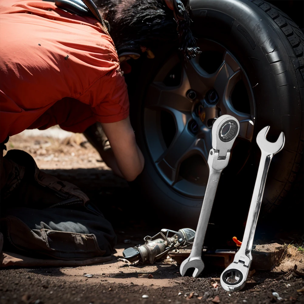 

15Pcs Adjustable Ratchet Wrench Kit Chrome Vanadium Steel Hex Head Torque Wrench Socket Set Car Repair Hand Tools