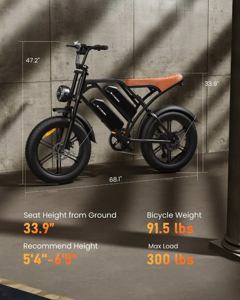-26ah Electric Bike 48V 26Ah Dual Battery 28MPH Adult Ebike image 7