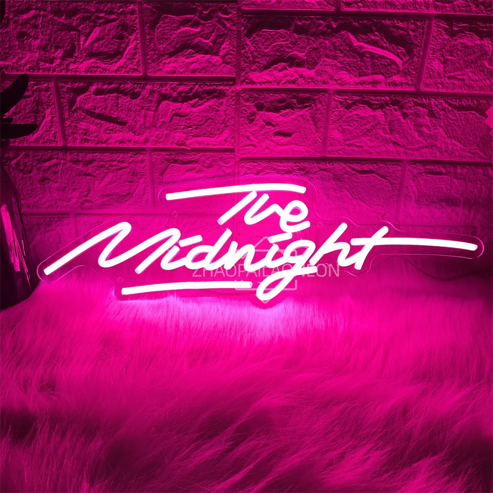 The Midnight Neon Led Sign Game Room Wall Decor Neon Lights USB Bedroom Gaming Room Party Bar Pub Decoration LED Light Signs