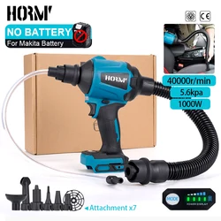 Hormy Cordless 8 in 1 Electric Air Blower With Nozzle Dusting Machine Cleanner Blowing Suction Dust Blower Inflator Vacuum Tool