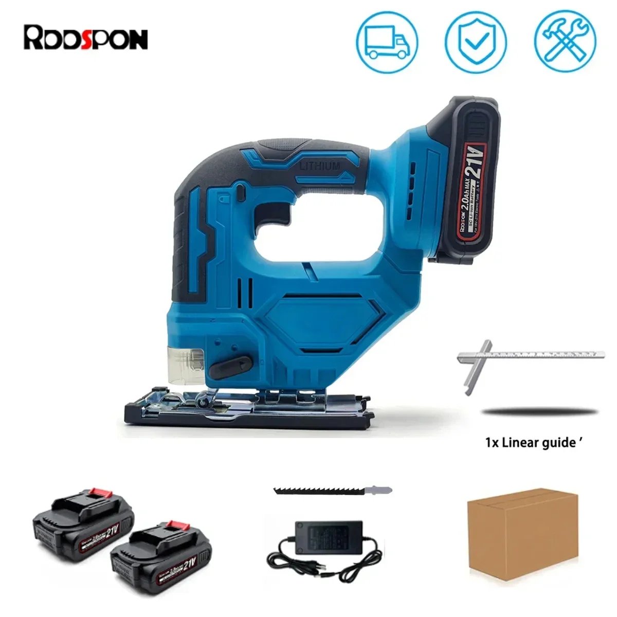 Cordless Jigsaw Electric JigSaw Portable Multi-Function Woodworking Power Tool Adjustable Woodworking for Makita 18V-21V Battery