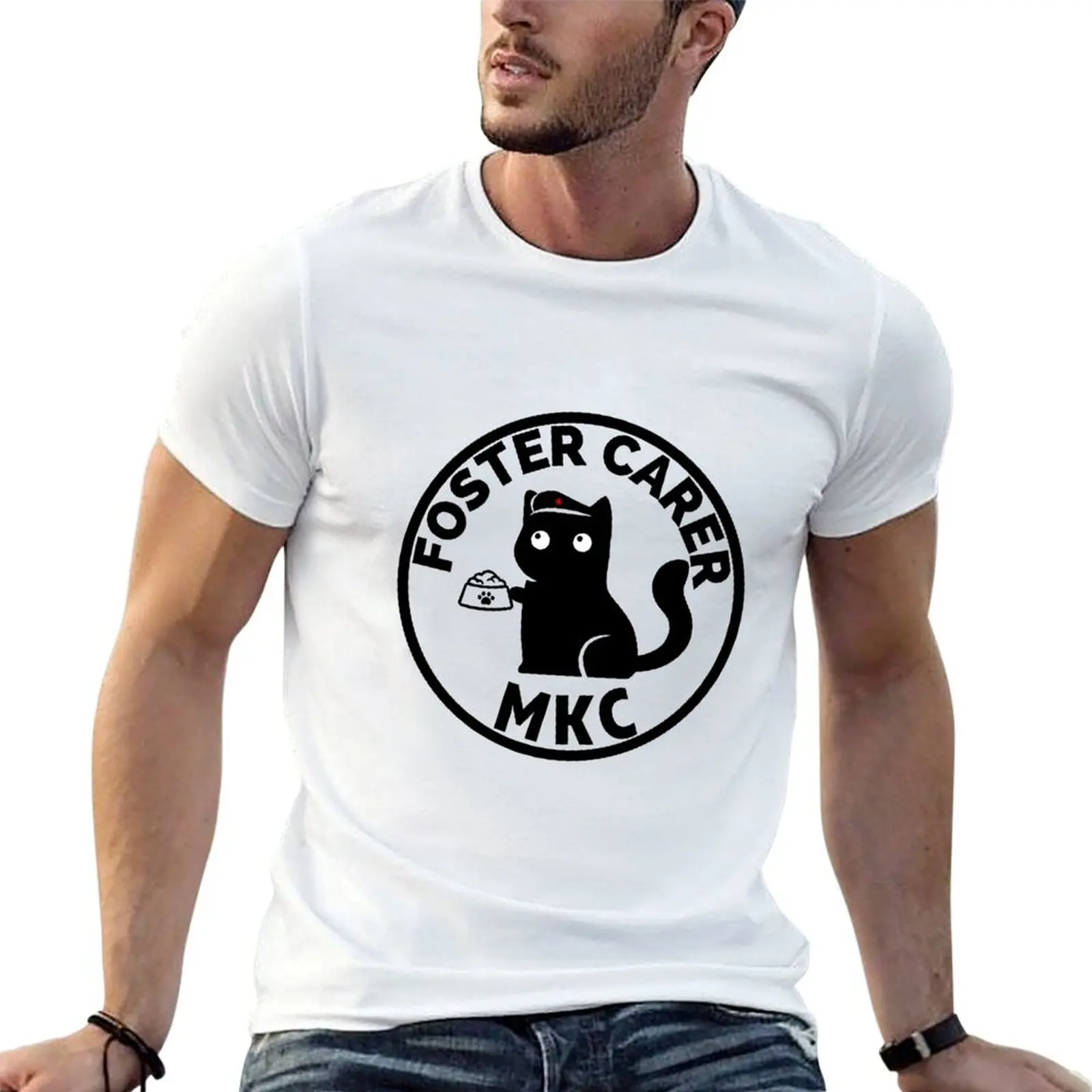 MKC Foster carers and Kitten Feeders! T-Shirt Casual Loose Short Sleeve Tee for Men