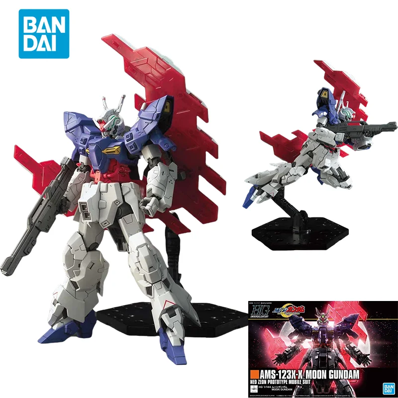

Прямая доставка Bandai, оригинальная аниме-модель GUNDAM HGUC 1/144 AMS-123X-X MOON GUNDAM, экшн-фигурки, игрушки для детей, подарок