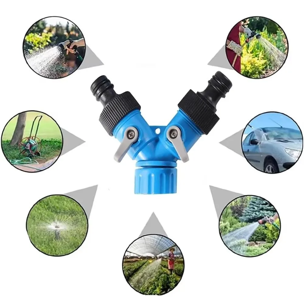 

Female Thread 3/4 Inch Thread Shunt Valve Quick Connect Y-Shaped Design Water Splitter Flow Control Splitter Valve Car Washing