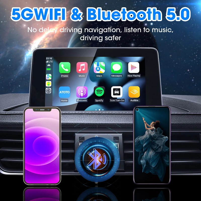 Srnubi 2in1 Android 12 System Wireless CarPlay Box Android Auto Adapt Wired CarPlay Display To Wireless Smart Box OEM Upgrade