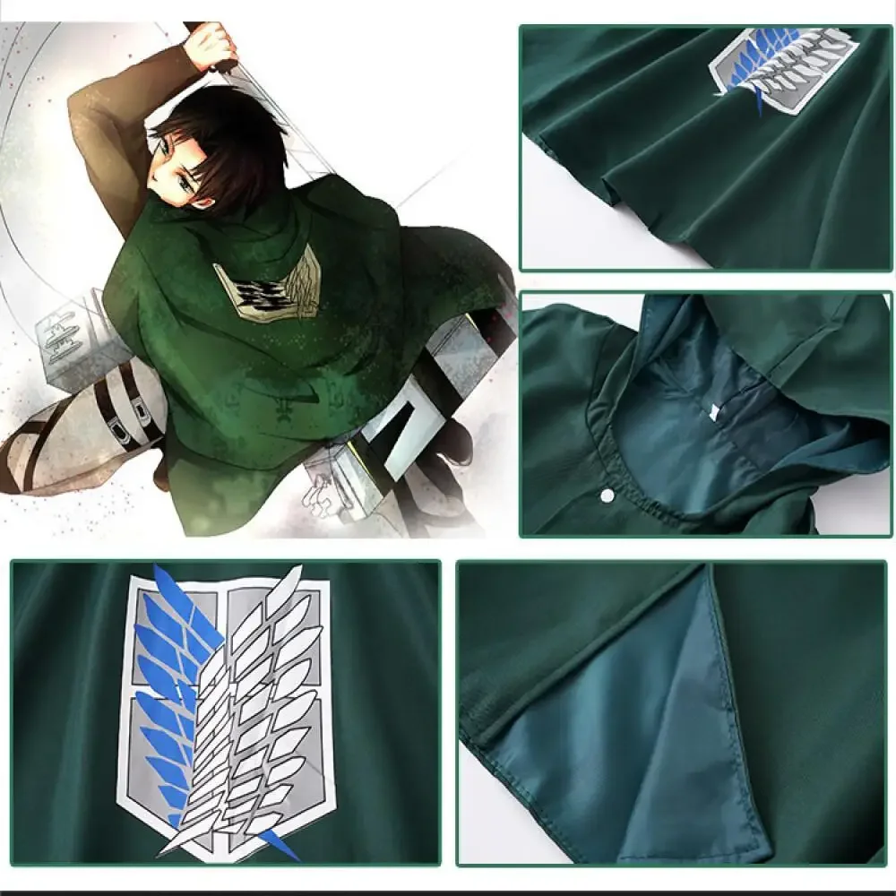 Anime ataque em titã capa cosplay capa liberdade capa scouting legião shingeki no kyojin cosplay ternos para mulheres festa masculina