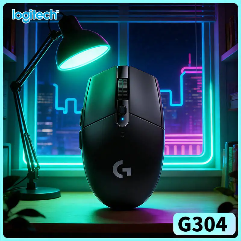 

Logitech G304 Wireless Gaming Mouse LIGHTSPEED Tech 12K DPI HERO Sensor 1ms Response 9-Month Battery Precise Aim Control Gamers