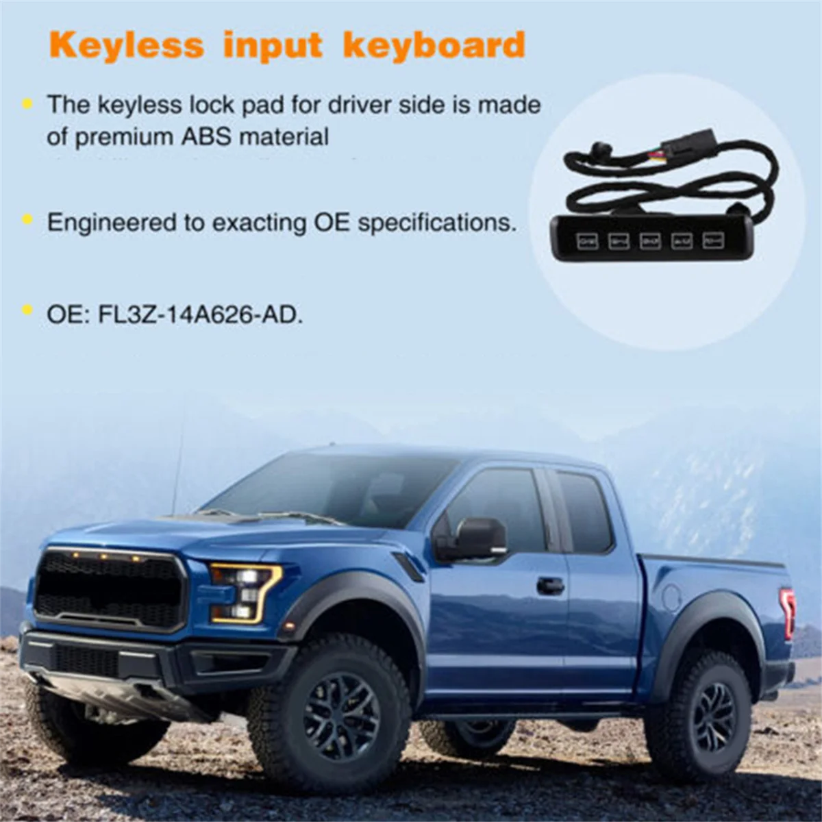 

New for Ford F150 F250 F350 Keyless Lock Pad FL3Z-14A626-AD FL3Z-14A626-AA FL3Z14A62AB Password Lock Switch—L48A