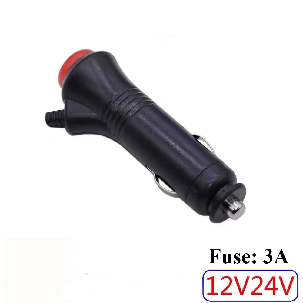 1 PCs 12/24V Cigarette Lighter Socket, Cigarette Lighter Plug with Fuse, Cigarette Lighter Plug, LED Indicator