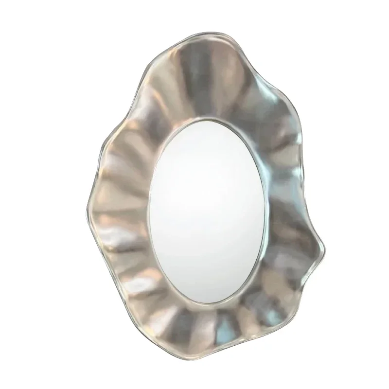 QQDecorative American Living Room Wall-mounted Dining Side Mirror Creative Entrance Fireplace Art Mirror