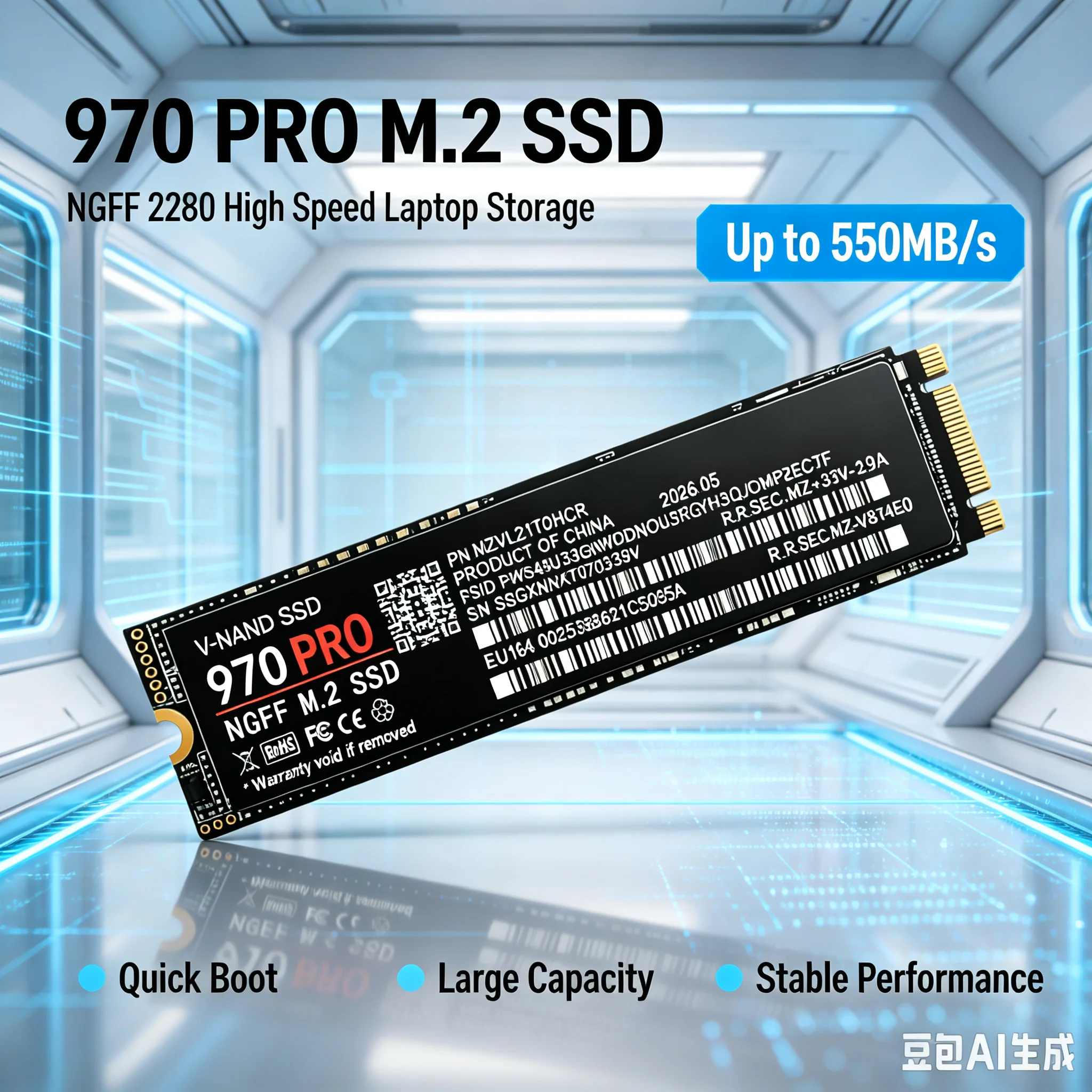 970 pro M.2 2280 NGFF PCIe 4.0 SSD up to 550MB/s 500GB-4TB Internal Solid State Drive for PS5 Laptop Desktop Gaming PC Storage