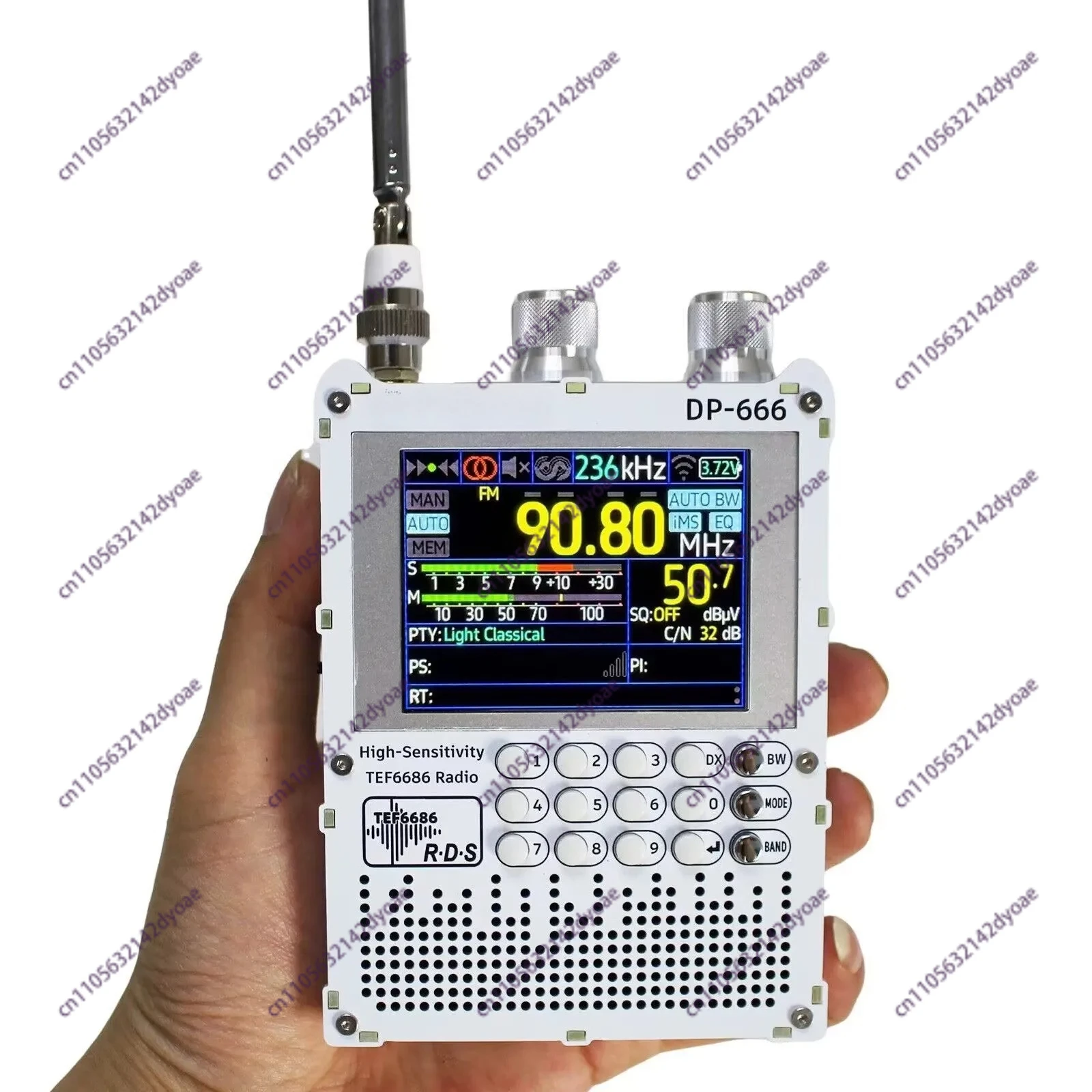 DP-666 TEF6686 Radio High Sensitivity FM AM Short Wave 2.8inch IPS Touch LCD Screen 5000mAh FM LW MW SW Full Band DSP Radio
