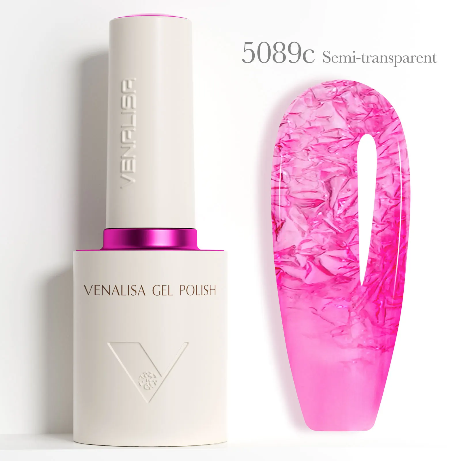 10ml Venalisa TPO Gratis Nagelgel Polish Bloedrood Semi Transparant Semi Permanent Vegan Soak Off UV LED Ronde Vorm Borstelgel
