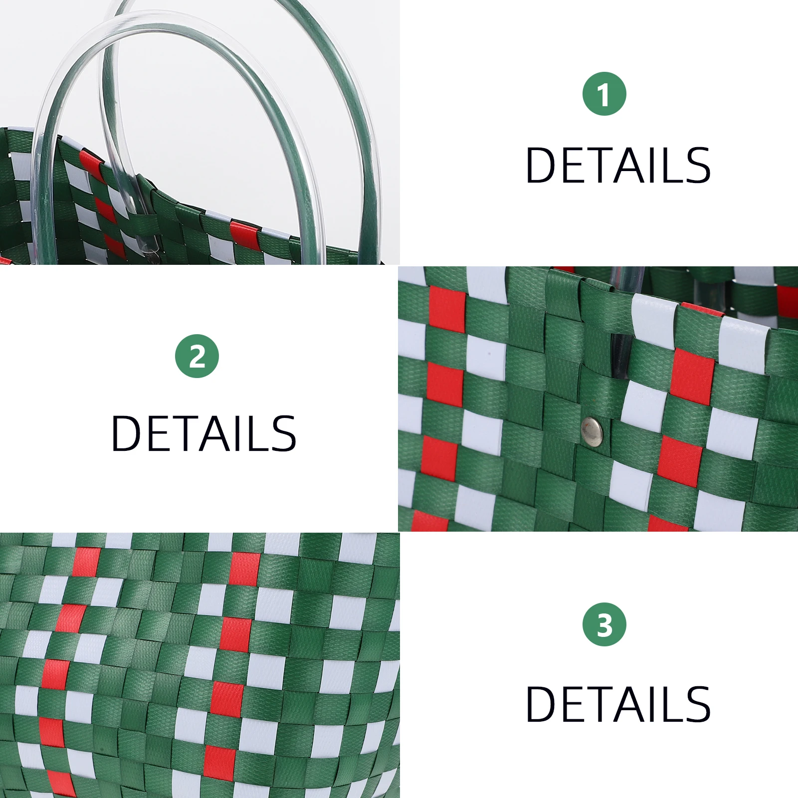 

PVC Durable Shopping Basket Storage Woven Case H Sundries Container ganizer Creative Baskets Picnic Party