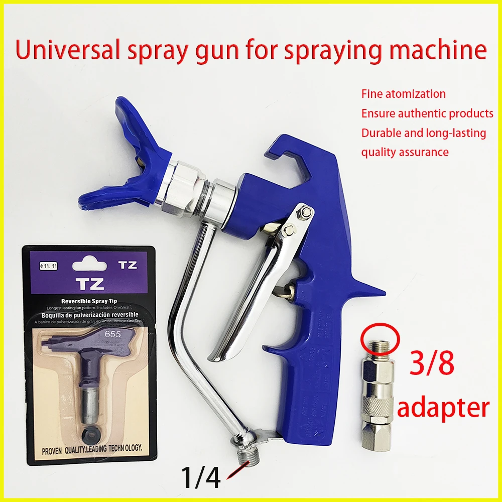 

High Pressure Airless Paint Gun 3600PS Paint Spray Accessories Gun With Tip Nozzle Guard Pump Sprayer Machine 1/4 Inch Thread