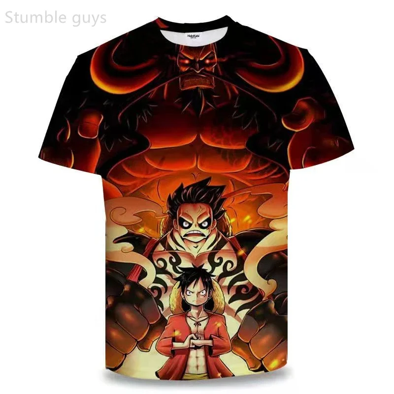 Kinder One Piece Brook Thriller Bark T-Shirt Sommer Anime Kurzarm-Tops Jungen Männer Atmungsaktives Jersey Schnell trocknend Tägliche Kleidung