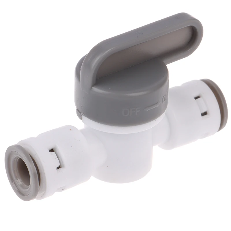 Fit 1/4 OD Tubing Hose Quick Connection Pipe Control Fittings Plastic Water Purifier RO System Aquarium Fittings