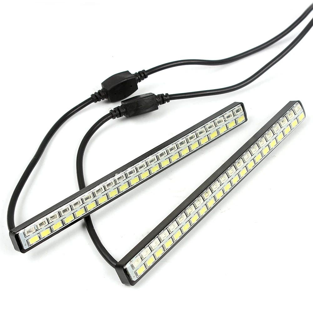 2 pz auto LED luci di marcia diurna indicatore di direzione luce Car Styling DRL impermeabile 42 LED chip bianco e ambra DC 12V