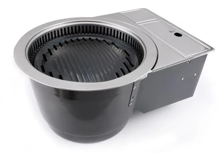 Commercial Restaurant Table Flat Top Smokeless Charcoal and Gas Propane Bbq Stove Grill