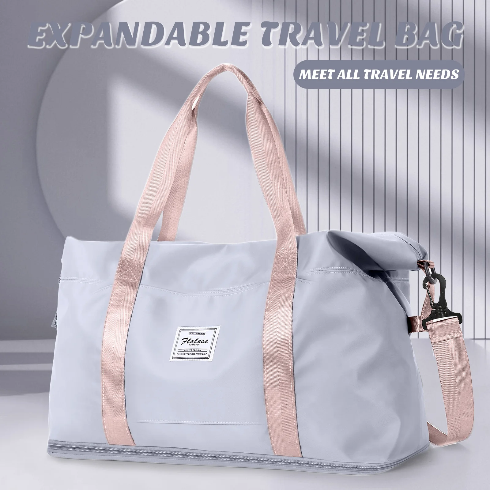 Travel Rotes and Duffels, Duffle Bag, Waterproof Weekend Carry On Travel Bags, Gym Bag, Hospital Bags for Labor and Delivery