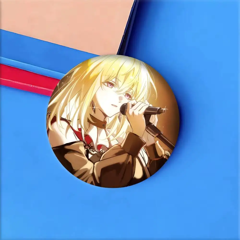 أنيمي لطيف فتاة B-BanG حلم Uika Misumi شارات شارة ليزر مستديرة الكرتون بروش الملابس ظهره اكسسوارات التلبيب