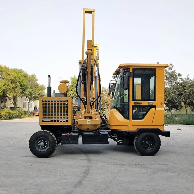 New Hydraulic Hammer Pile Driver Solar Ramming Machine for Solar Project  Post Installation Highway Guardrail Pile Driver