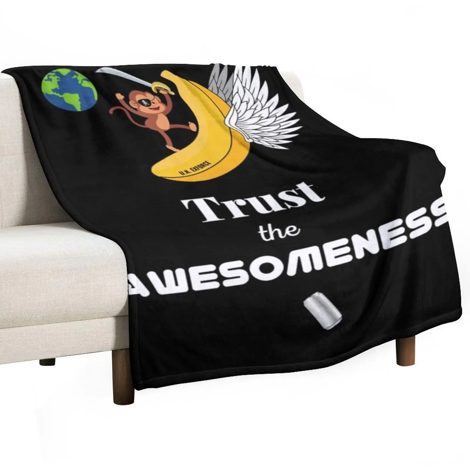 

Trust The Awesomeness! - Expeditionary Force - Skippy.Essential Throw Blanket wednesday cosplay anime Shaggy Designers Blankets