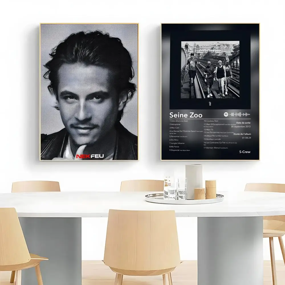 N-Nekfeu Singer lyrical Poster Wall Art Print Poster Decorative Mural Home Decor Gift Unframed
